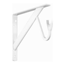 8" x 12" Closet-Pro HD Heavy-Duty Shelf/Rod Bracket with Slide-Thru, White Finish