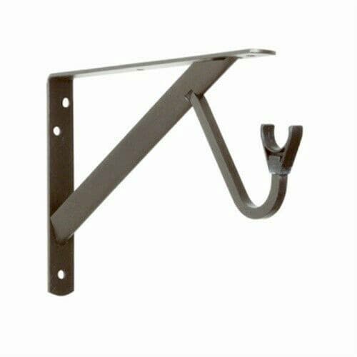 KV Closet-PRO HD 12-11/16" Round Closet Rod and Shelf Bracket, Bronze, RP-0495-BRZ-10