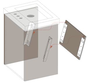 EZ Kick Modesty Panel Brackets