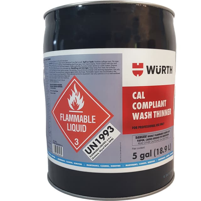 Würth Clear Wash Thinner, Cal Compliant