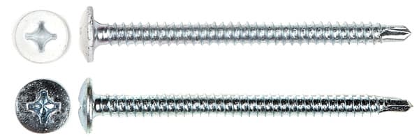 Würth #10 x 2-1/2" Truss Head Installation Screw Phillips Drive - Drill Point Fine Thread Zinc, 3670000020961 500 - 500/Box
