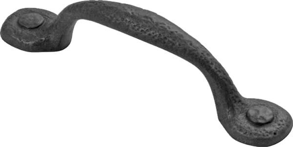Hickory Hardware Refined Rustic 3" (76 mm) Center to Center Black Iron Pull, P3001-BI