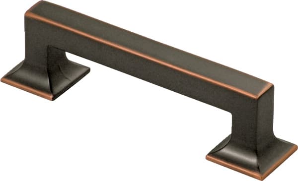 Hickory Hardware Studio 3-3/4" (96 mm) Center to Center Oil Rubbed Bronze Highlighted Pull, P3011-OBH