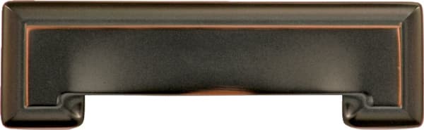 Hickory Hardware Studio Cup Pull 3" (76 mm) Center to Center, Oil Rubbed Bronze Highlighted, P3013-OBH