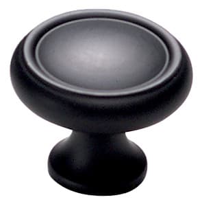 Schaub Traditional Designs Flat Black 1-1/4" (32 mm) Diameter Knob, 711-FB