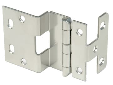 Rockford Process Free Swinging Overlay Five Knuckle Hinge, 270º Screw-on Dull Chrome - P456-26D