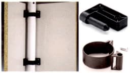 Modesty Panel Clips, Hardware Sets Clips Used to Attach Panels to Steel Legs, Black - 12 Each