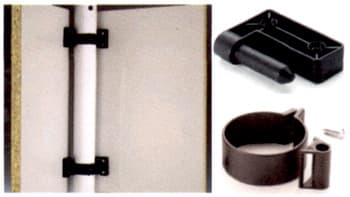 Modesty Panel Clips, Hardware Sets Clips Used to Attach Panels to Steel Legs, Black - 12 Each