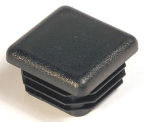 Superior Components Square Glide/Cap for 1" Square Table Legs Black