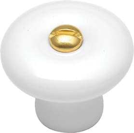 Hickory Hardware English Cozy White 1-1/4" (32 mm) Diameter Knob, P7-W