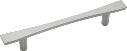 Hickory Hardware Metropolis Pull 3-3/4" (96 mm) Center to Center, Satin Nickel, P7522-SN