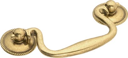 Hickory Hardware Manor House Pull 3" (76 mm) Center to Center, Lancaster Hand Polished, P8049-LP