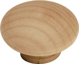 Hickory Hardware Natural Woodcraft Unfinished Wood 1-1/2" (38 mm) Diameter Knob, P185-UW