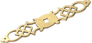 Belwith Keeler Manor House Backplate/Knobs 5-1/2" (140mm) Long Lancaster Brass Hand Polished, P326-LP