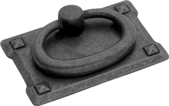 Hickory Hardware Old Mission 1-1/8" (29 mm) Center to Center Black Mist Antique Pull, PA0711-BMA