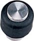 Sugatsune FS 5/8" (16 mm) Diameter Aluminum/Black RubberKnob, FS-06/S