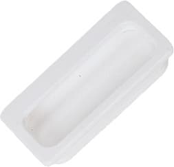 Hardware Concepts 3-15/16" (100 mm) Length Cloud White Recessed Pull, 2194-312 (WITH SCREWS)
