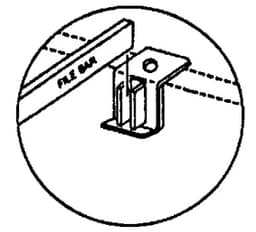KHFB Top-Mount Hanging File Bracket, Zinc