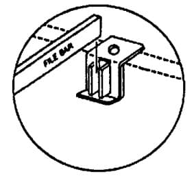 Kinetron Pendaflex Hanging Rail Bracket, Zinc, KHFB-TM-ZC