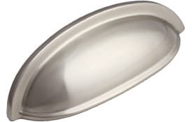 3" Traditional Designs Cup Pull, Satin Nickel