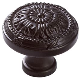 Versailles, Solid Brass Knobs 1-1/4" Dia., Oil Rubbed Bronze Finish