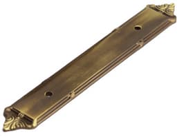 Versailles Series, Solid Brass Backplate 3-3/4" c/c, 7-3/16" x 1", Antique Light Polish Finish