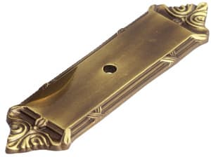 Schaub Versailles Backplate/Knobs 4-1/4" (108mm) Long Antique Light Polish, 761-ALP