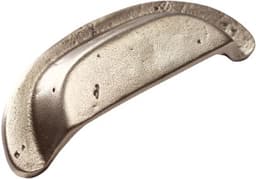 Cup Pull, 3-1/2 in (89 mm) Center to Center - Antique Silver, Cast Bronze Mountain by Schaub | 775-AS