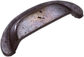 3-1/2" Cast Bronze Mountain Cup Pull, Antique Bronze