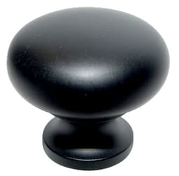 Schaub Traditional Designs Series Flat Black 1-1/4" (32 mm) Diameter Knob, - 706-FB