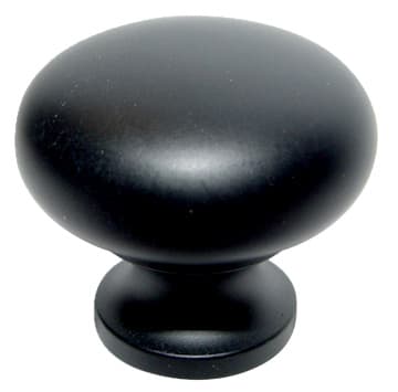 Schaub Traditional Designs Flat Black 1-1/4" (32 mm) Diameter Knob, 706-FB