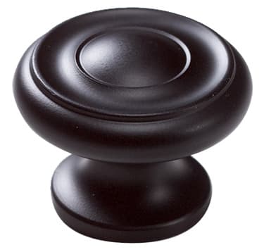 Schaub Traditional Designs Flat Black 1-1/4" (32 mm) Diameter Knob, 703-FB