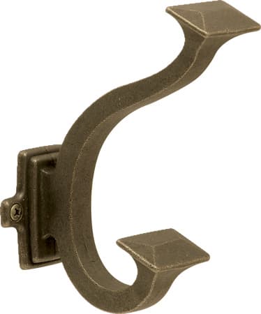 Bungalow Signature Hook 1-1/2" c/c, Satin Nickel Hook