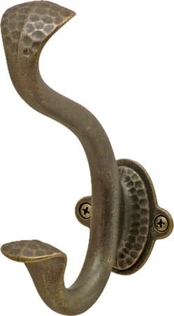 Hickory Hardware Craftsman Coat and Hat Hook 5-1/16" (128mm) Long Windover Antique, P2175-WOA