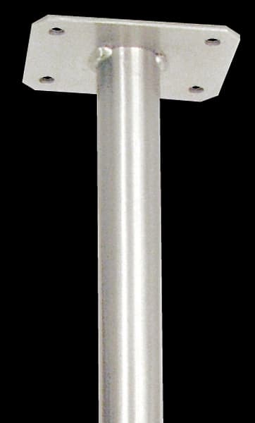 Reeve 16-gauge steel table leg 6" h x 1-1/4" dia sat in zinc leg-6-znc-r