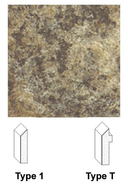 Kuehn Bevel Edge Moldings, Type 1 3523, Giallo Granite Etchings 12' x 1-9/16" x 5/16"