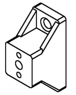 Drawer Slide Spacers Heavy-Duty Nylon Brackets, Rectangular 1", White