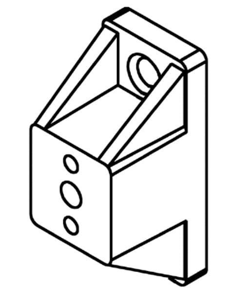 Drawer Slide Spacers Heavy-Duty Nylon Brackets, Rectangular 7/8", White