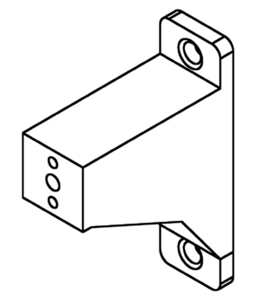 Drawer Slide Spacers Heavy-Duty Nylon Brackets, Rectangular 2-3/16", White