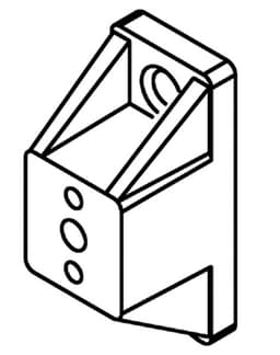 Drawer Slide Spacers Heavy-Duty Nylon Brackets, Rectangular 1-1/4", Almond