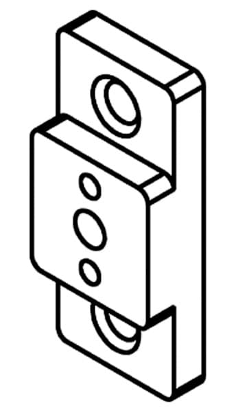 Drawer Slide Spacers Heavy-Duty Nylon Brackets, Rectangular 3/8", Almond