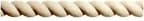 96" x 3/4" Standard Twist Split Rope Molding, Poplar