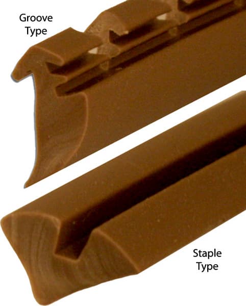 Glass Panel Retainer Extrusion, Grooved Type, 500'-Roll, Clear, United Plastics