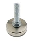 MDI Mfg Chrome Plated Steel Round Leveling Glides 1-3/8" Base Dia Chrome/Gray