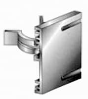 Hardware Concepts plastic screw mount toe kick clip 2-1/8" h x 1-1/2" w, white 5696-000