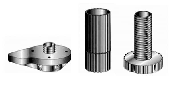 Cabinet Leveler Socket Kit with 13/16" Dowel, Black, 3000/box