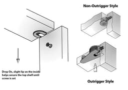 19mm CamFix Drop-On Outrigger, White