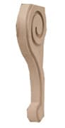 Bar Bracket Corbels Scroll Collection, Machined Wood 15-1/4" Unfinished Cherry