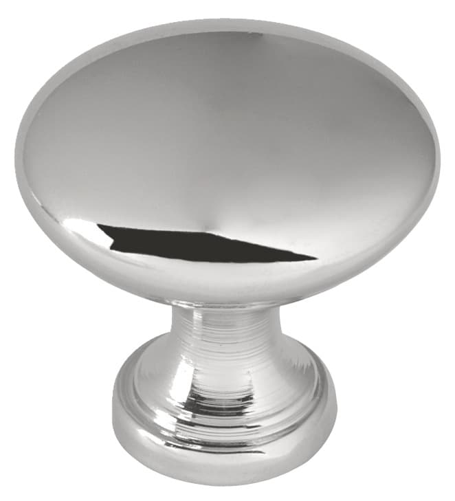 Liberty steel knob polished chrome 1-1/4 in