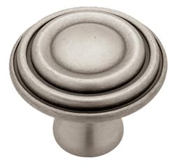 Liberty Circles & Scrolls Series 1-1/2" (38 mm) Diameter Brushed Satin PewterKnob, - PBF524-BSP-C